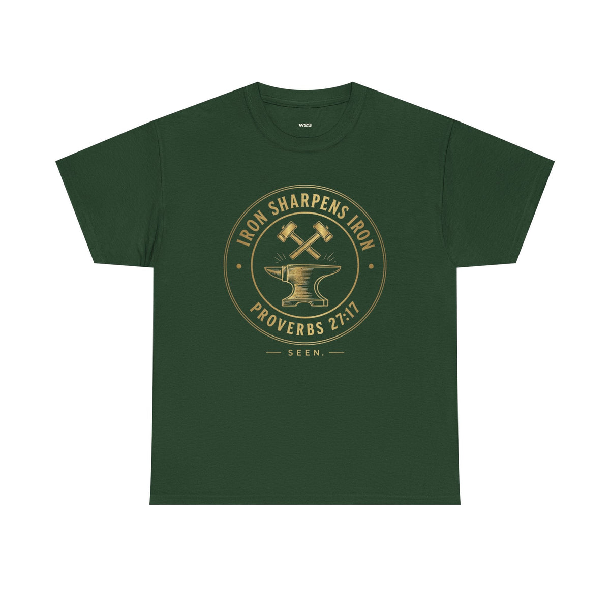 Iron Sharpens Iron Tee — Proverbs 27:17 | Faith Apparel for Men