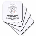 3dRose Now faith is the substance of things.. God bless you and protect you - Coasters (cst_334551)