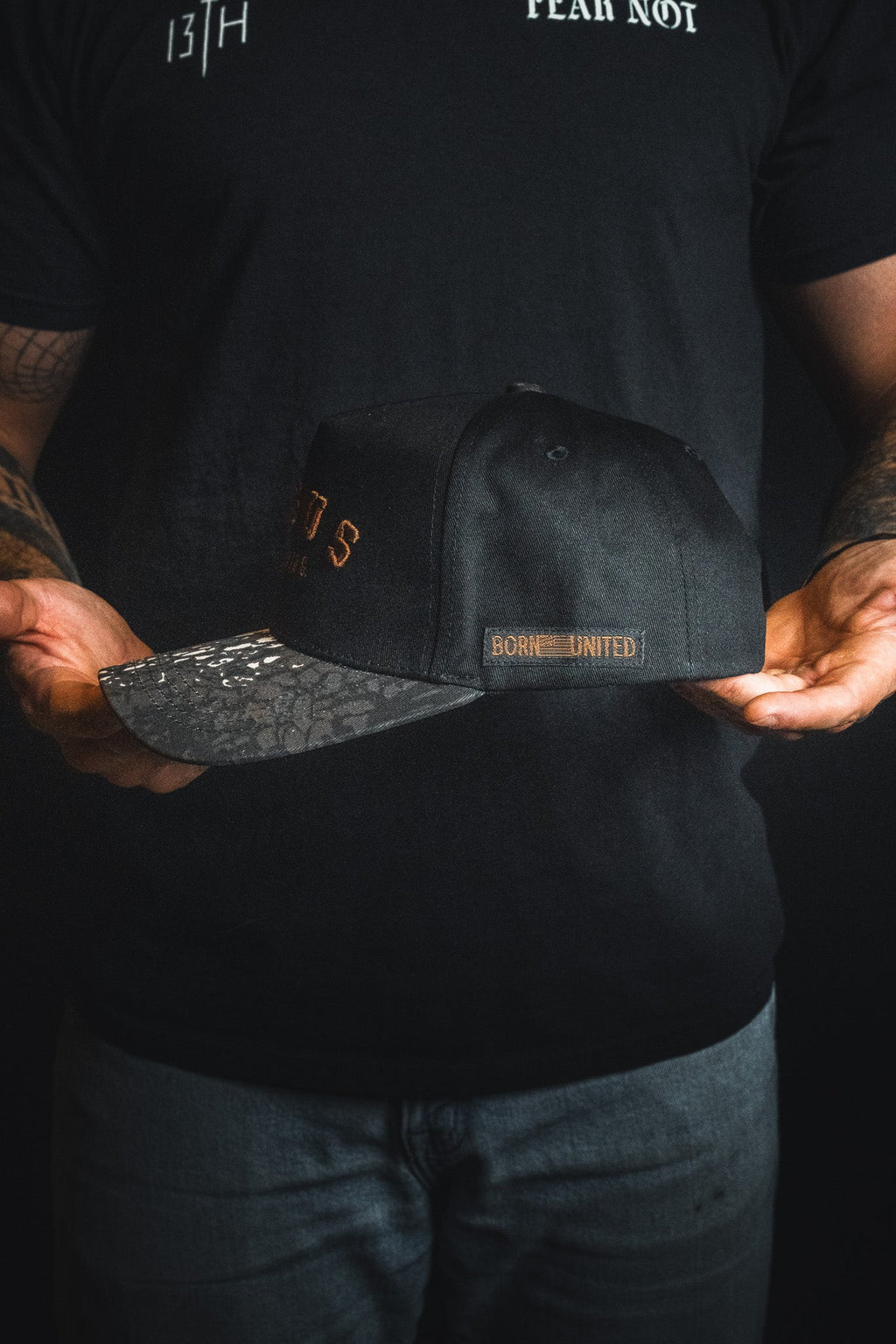 Jesus is King - Black and Darkwood Camo Snapback