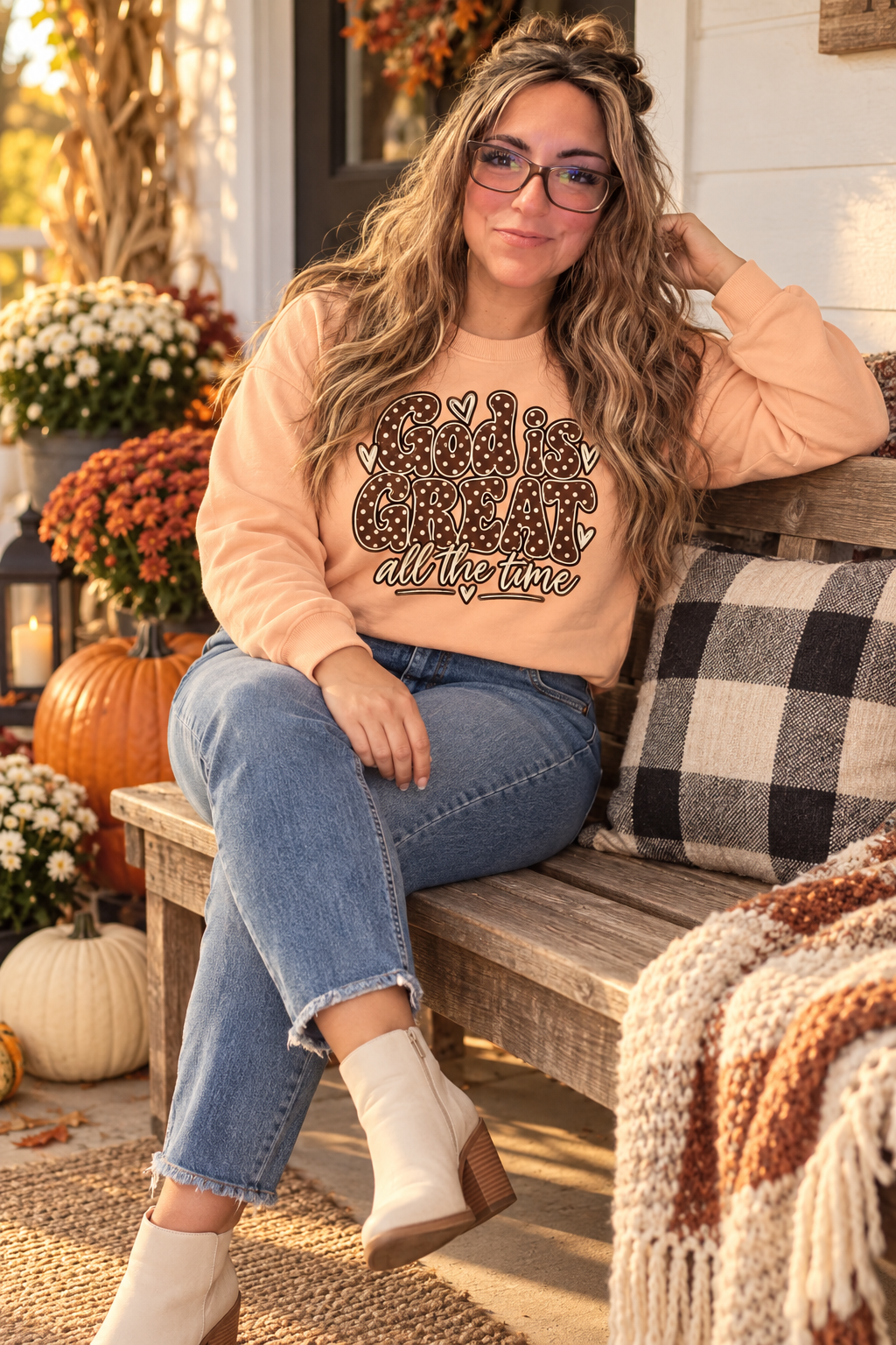 God Is Great Cropped Crew Sweatshirt