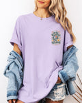 In The Waiting God Is Working Christian Comfort Colors T-Shirt (Floral), Faith Gift