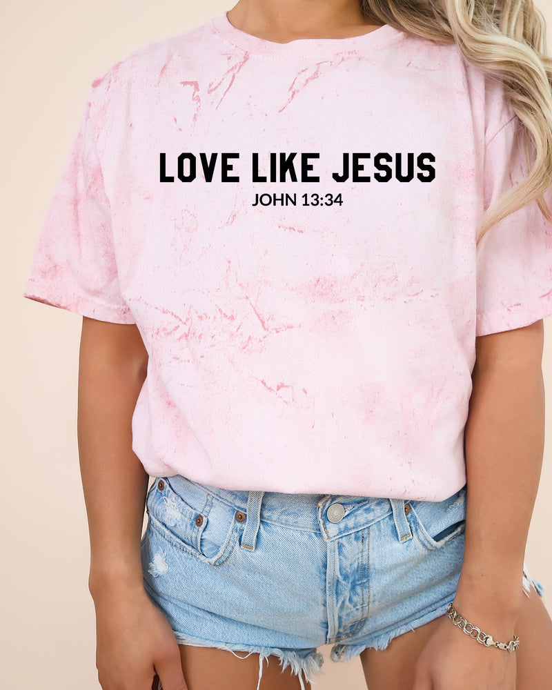 Love Like Jesus Christian Garment-Dyed T-Shirt, Bible Faith Gift