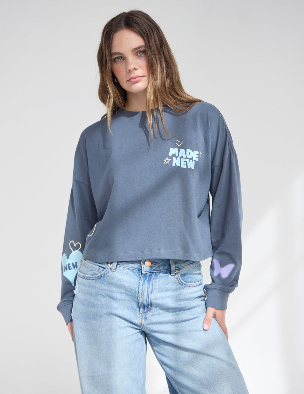 Made New Cropped LS Women's Tee