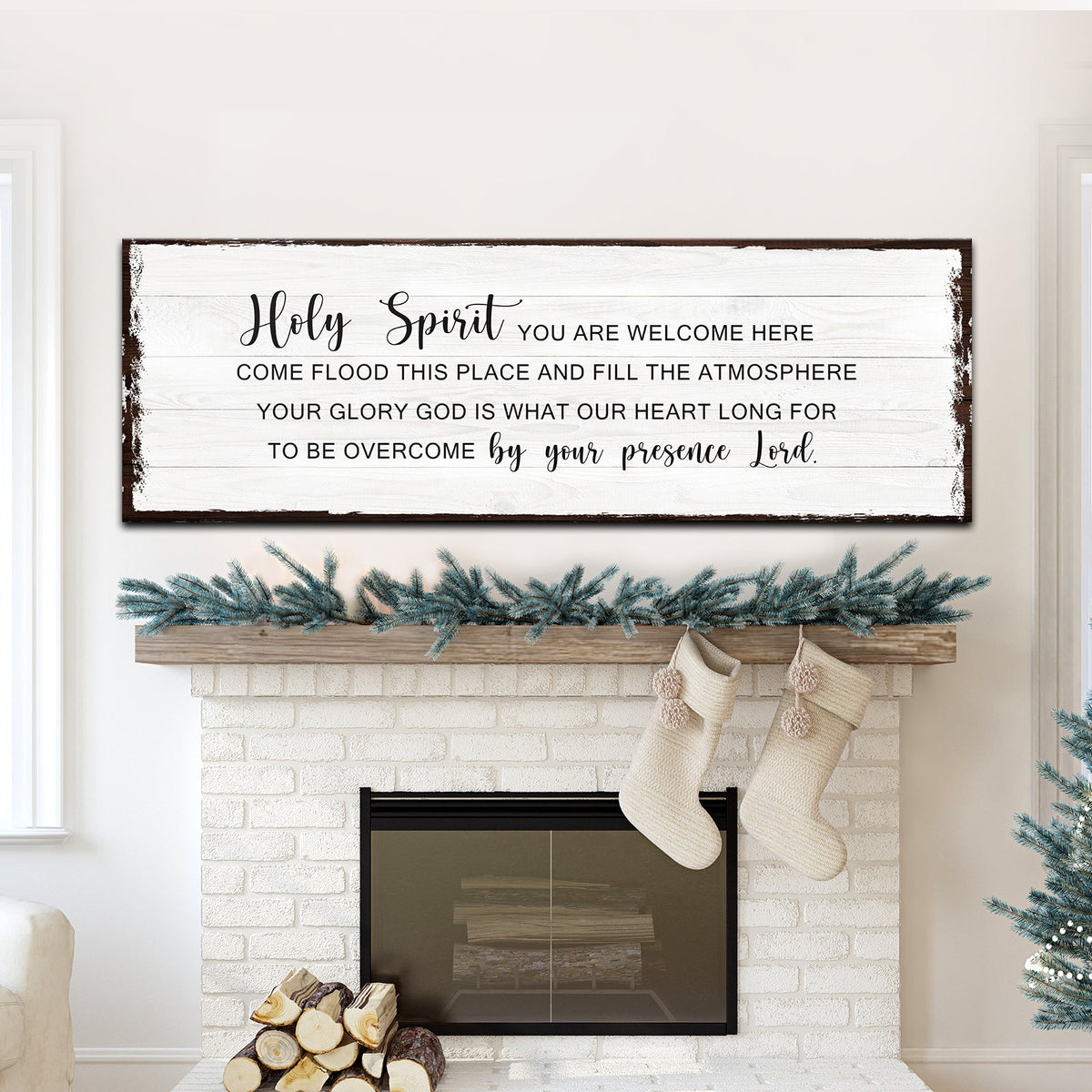 Holy Spirit Rustic Sign