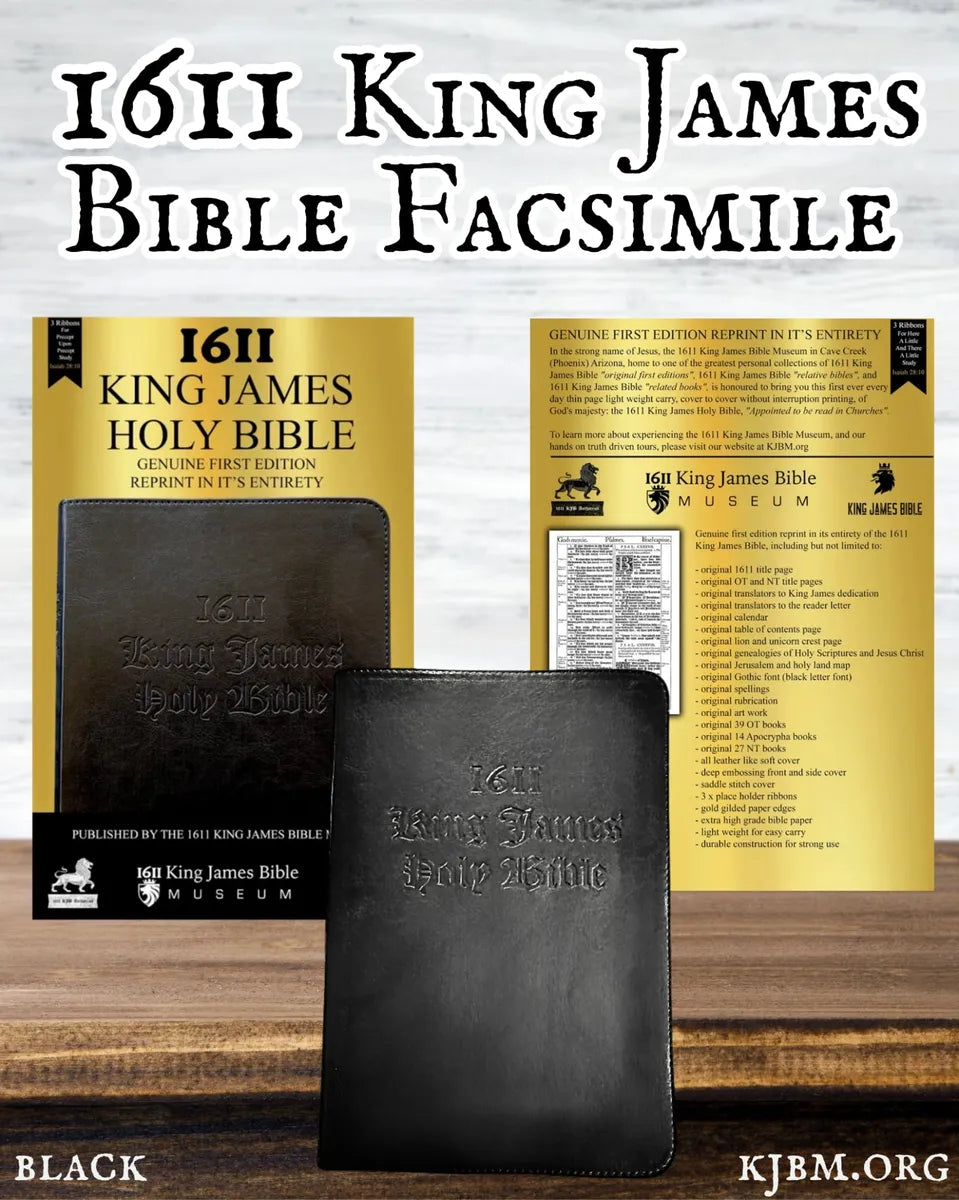 1611 King James Bible - Black