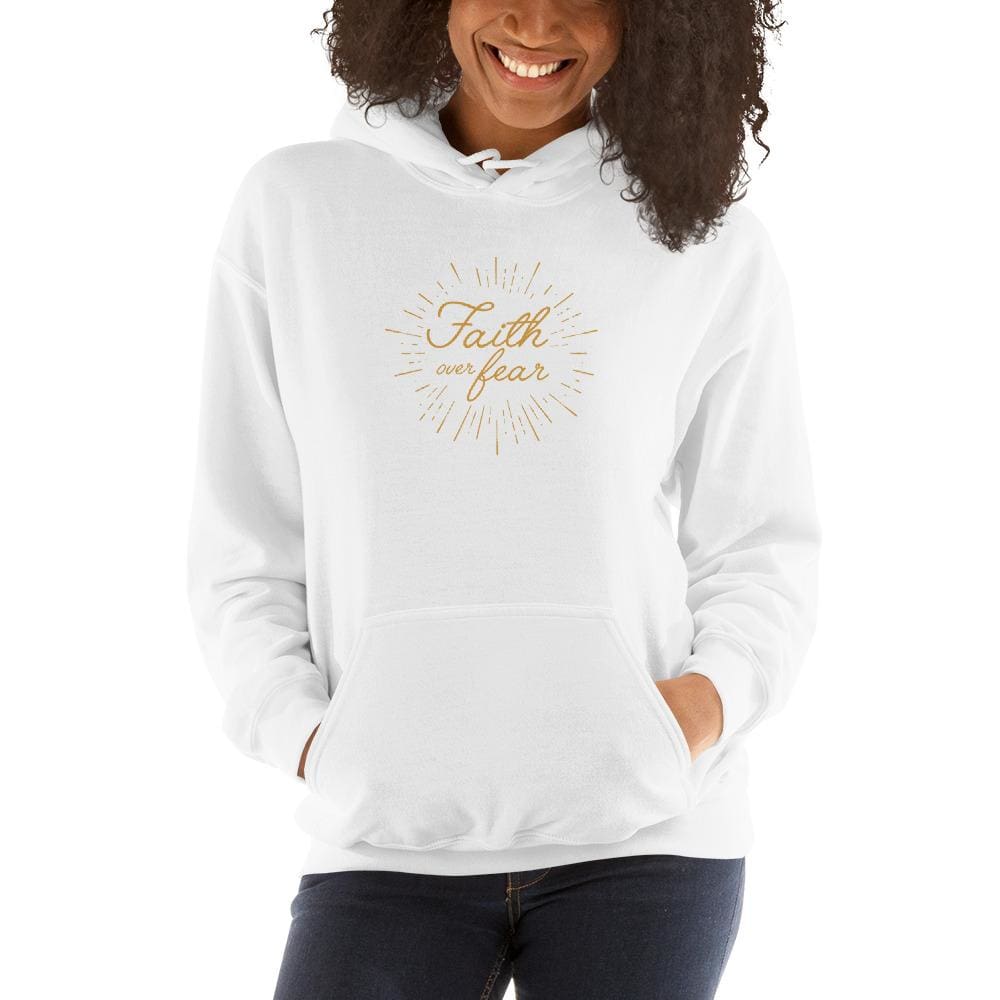 Women's Faith over Fear Christian Hoodie Sweatshirt